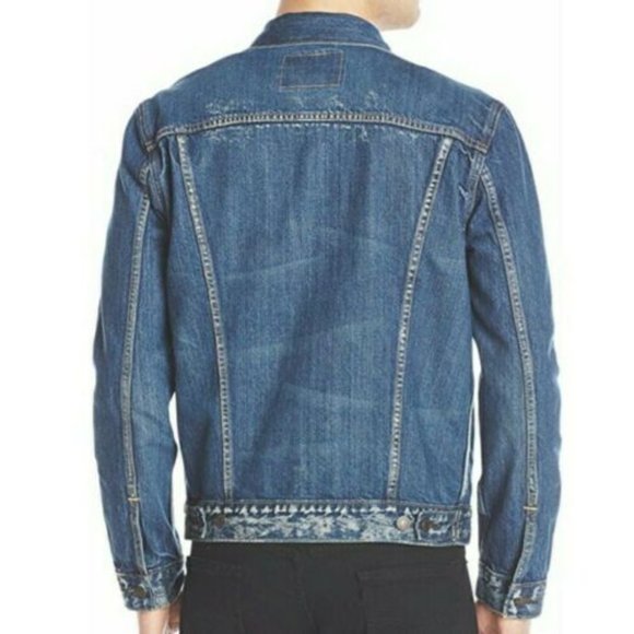 Levi's Trucker Jean Jacket Faded Distressed Size Small NWT - Picture 7 of 7